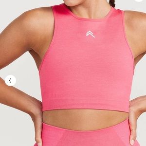 ONERACTIVE GUAVA MARL CLASSIC SEAMLESS CROP TOP